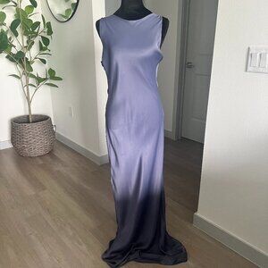 NWT Mango Mgn Womens Gabriela Maxi Dress Gown Blue Sz 10 Wedding Party